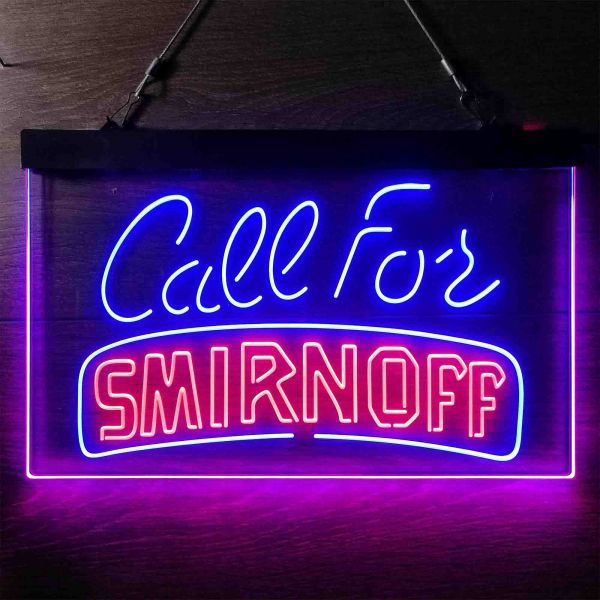 Smirnoff Call Dual LED Neon Light Sign